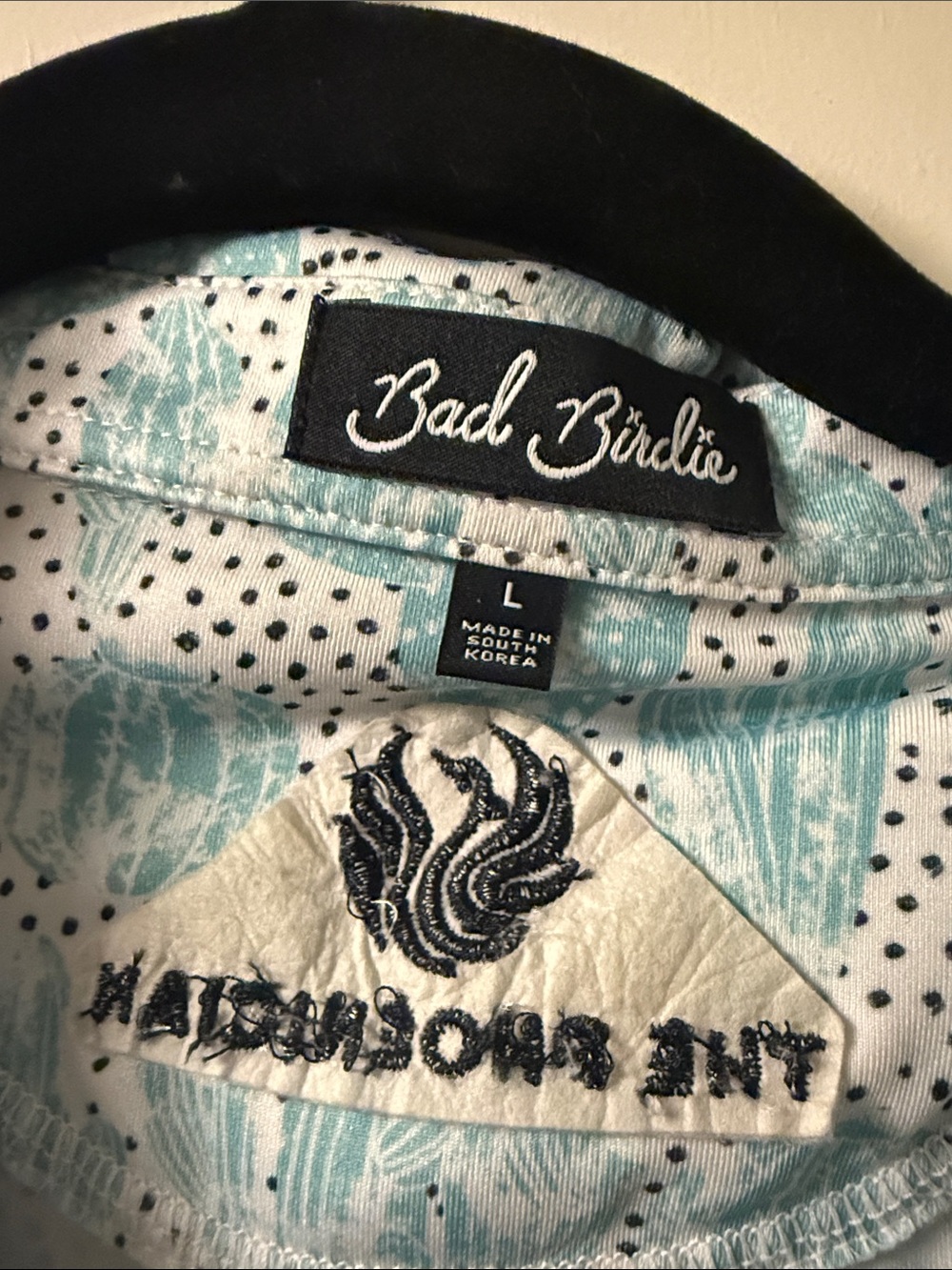 Bad Birdie Club Ride Apparel Women's Sleeveless Polo - Light Blue Floral - Picture 2 of 2